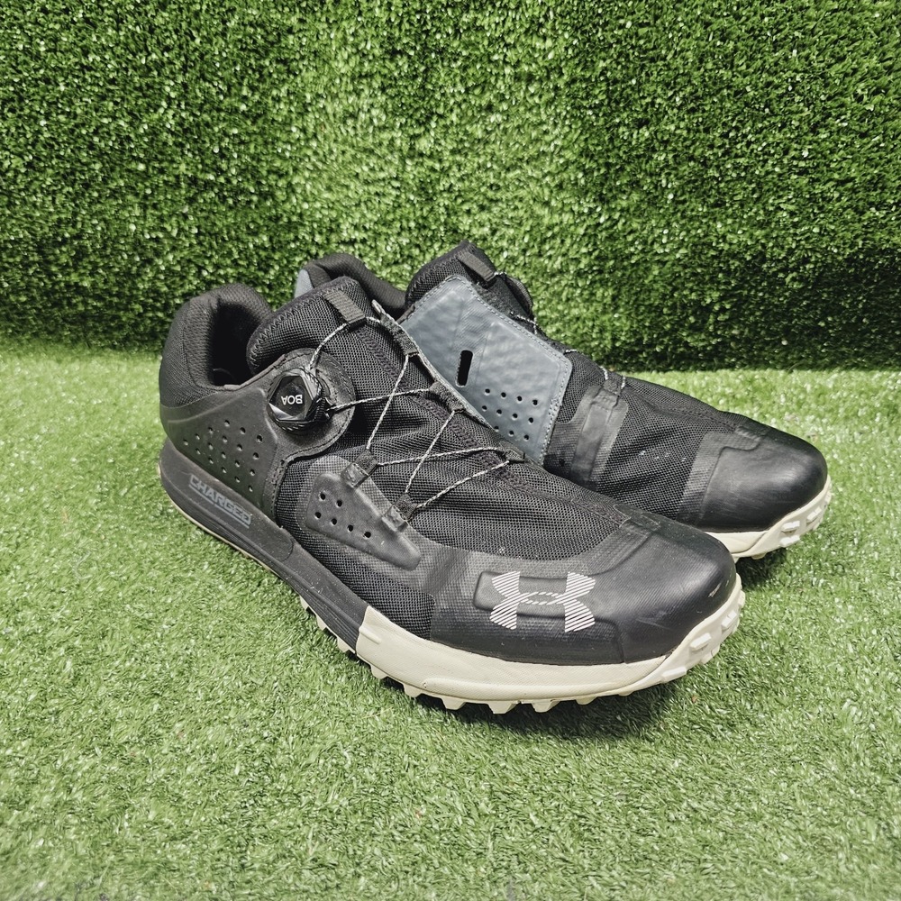 Under Armour Syncline BOA Black Pitch Grey Athletic Sneakers Mens Size‎ 14